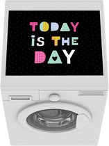 Wasmachine beschermer mat - Zomer - Quotes - Design - Breedte 55 cm x hoogte 45 cm