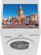 Wasmachine beschermer mat - Manchester - Klok - Architectuur - Breedte 55 cm x hoogte 45 cm