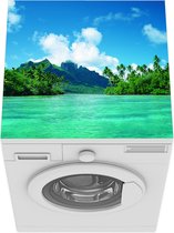 Wasmachine beschermer mat - Helder water op Bora Bora - Breedte 60 cm x hoogte 60 cm
