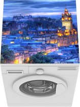 Wasmachine beschermer mat - Kasteel - Licht - Nacht - Edinburgh - Breedte 60 cm x hoogte 60 cm