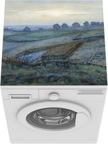 Wasmachine beschermer mat - Landschap bij Arnhem - Piet Mondriaan - Breedte 60 cm x hoogte 60 cm