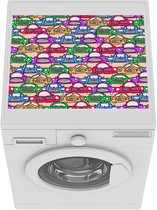 Wasmachine beschermer mat - Patroon - Neon - Patronen - Auto - Breedte 55 cm x hoogte 45 cm