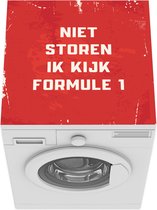 Wasmachine beschermer mat - Quotes - Rood - Formule 1 - Breedte 60 cm x hoogte 60 cm