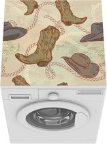 Wasmachine beschermer mat - Design - Touw - Laarzen - Breedte 60 cm x hoogte 60 cm