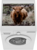 Wasmachine beschermer mat - Schotse Hooglander - Mos - Gras - Breedte 55 cm x hoogte 45 cm