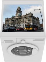 Wasmachine beschermer mat - Detroit Stills - Downtown met bus en auto's, VS - Breedte 55 cm x hoogte 45 cm