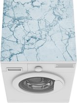 Wasmachine beschermer mat - Marmer - Blauw - Patronen - Breedte 60 cm x hoogte 60 cm