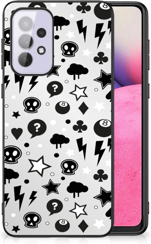 Silicone Back Cover Samsung Galaxy A33 5G Telefoonhoesje met Zwarte