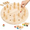 Afbeelding van het spelletje Toyfel Magnus – Houten Memory Schaakspel met Tas 40 cm – Memory Chess Montessori Educatief Speelgoed voor Kinderen Spel voor Logica & Coördinatie