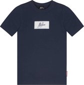 Malelions T-shirt jongen navy/ light blue maat 164