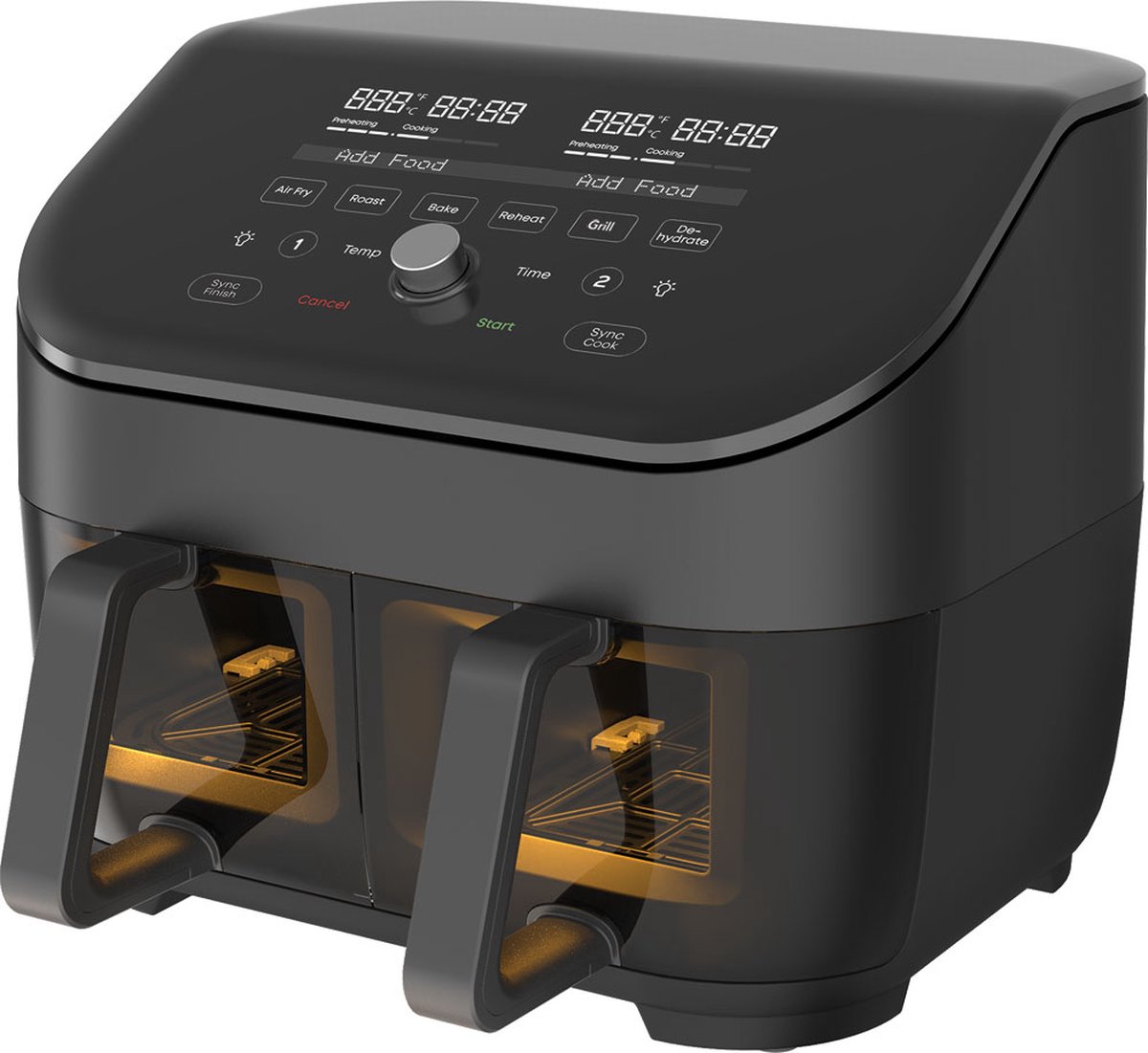 Ninja Foodi MAX Dual Zone Air Fryer, 2 Tiroirs, 9,5L, 6-en-1, Sans Huile,  Air Fry, Croustillant Max, Rôtir, Cuire, Déshydrater, 8 Portions, Paniers  Antiadhésifs Vont Au Lave-Vaisselle, Noir AF400EU en destockage et