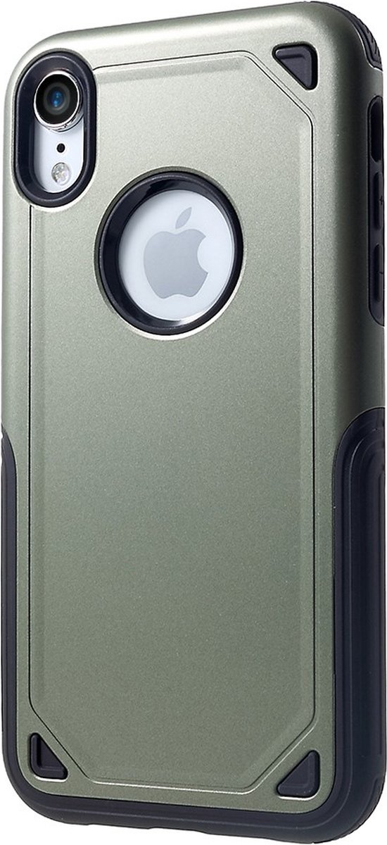 Peachy ProArmor protection hoesje bescherming geschikt voor iPhone XR case - Groen army