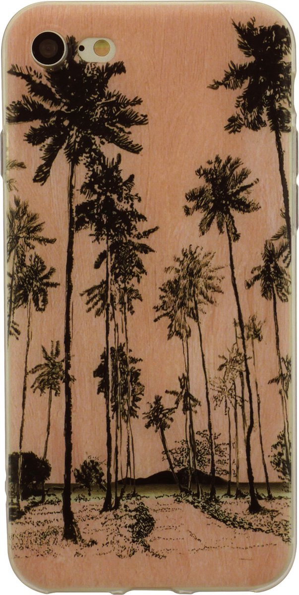 Peachy Tinystories handgeschilderde palmbomen illustratie hoesje geschikt voor iPhone 7 8 SE 2020 SE 2022 - Palm Case