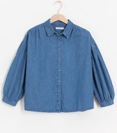 Sissy-Boy - Blauwe doorknoop blouse