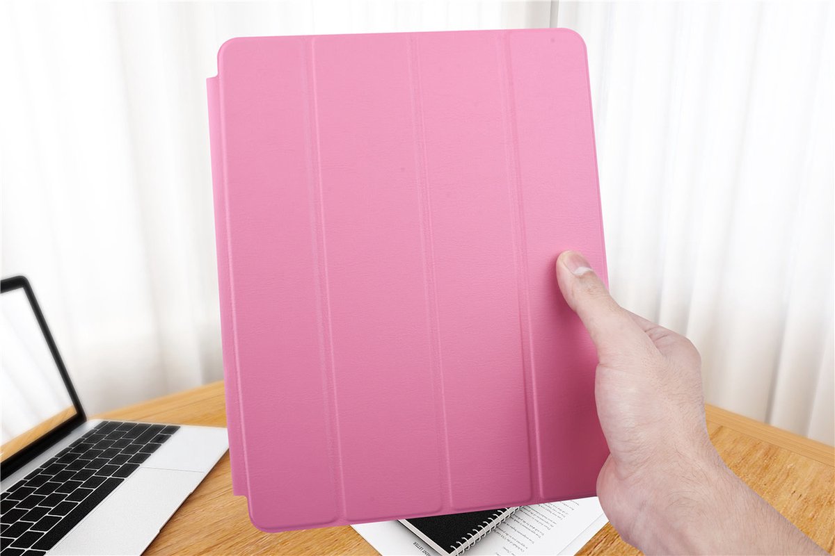 Apple iPad 2-3-4 Roze Smart Case - Book Case Tablethoes- 8719273290347