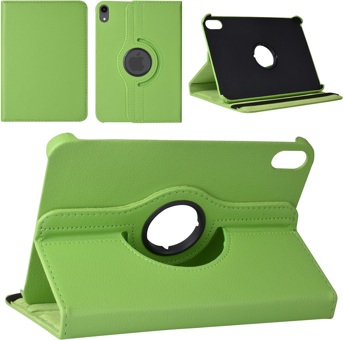 iPad Mini 2021 Book Case Tablethoes - Groen - 360 graden draaibaar
