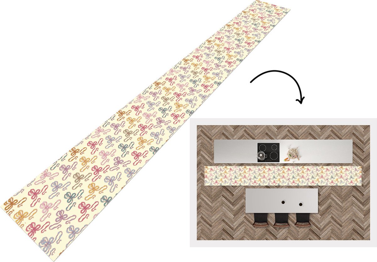 KitchenYeah Keukenloper - Keukenmat - Strik - Patronen - Geboorte - Keuken vloerkleed multicolor, foto 2