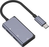 3-in-1 USB-C naar Dubbele USB-C PD 3.0 / 3.5mm Jack Audio Adapter