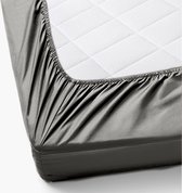 Y-NOT - Non-stretch Hoeslaken Matras - Katoen - 180x200 + 30 cm - Donker Grijs