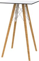 FAZ Wood tafel hoog vierkant - HPL wit - 60 x 60 cm