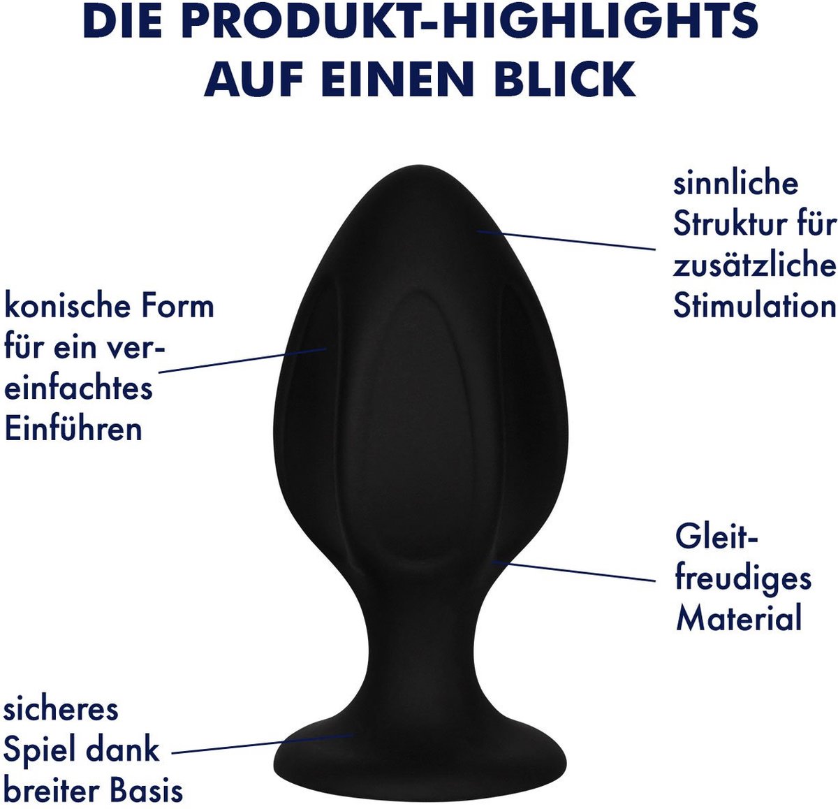 Gestructureerde buttplug van EIS (diverse maten)