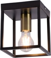 Paul Neuhaus - Plafondlamp Fabio B 15 cm H 20 cm zwart goud