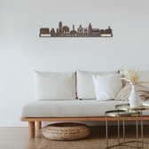 Skyline Bunschoten-Spakenburg Notenhout 90 Cm Wanddecoratie Voor Aan De Muur Met Tekst City Shapes