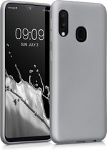 kwmobile telefoonhoesje geschikt voor Samsung Galaxy A20e - Hoesje voor smartphone - Back cover in metallic zilver