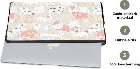Housse pour ordinateur portable 17 pouces - Motifs - Chien - Nourriture pour chiens - Housse pour ordinateur portable