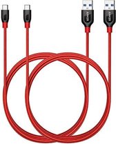 Anker Powerline+ USB C Kabel naar USB 3.0 A, Nylon Oplaadkabel - 2 pack