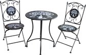 SenS Garden Furniture - Paris Bistro Set Black - Zwart - 61x61x71