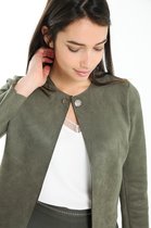 Cassis Dames Jasje met daimlook en knoopdetail - Jas - Maat 38