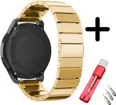 Strap-it bandje metaal goud + toolkit - geschikt voor Xiaomi Amazfit GTR 47mm / Amazfit GTR 2 / GTR 3 / GTR 3 Pro / GTR 4