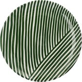 Casa Cubista  - Ontbijtbord met criss-cross patroon donkergroen 23cm - Kleine borden
