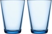 Iittala Kartio Tumbler Glazen Set - Waterglas - Vaatwasbestendig - Aquablauw - 40 cl - 2 Stuks