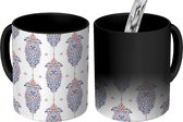 Magische Mok - Foto op Warmte Mokken - Koffiemok - Abstract - Damast - Patroon - Magic Mok - Beker - 350 ML - Theemok