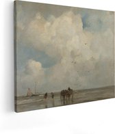 Artaza Canvas Schilderij Schelpenvissen - Jacob Maris - 100x80 - Groot - Kunst - Wanddecoratie Woonkamer