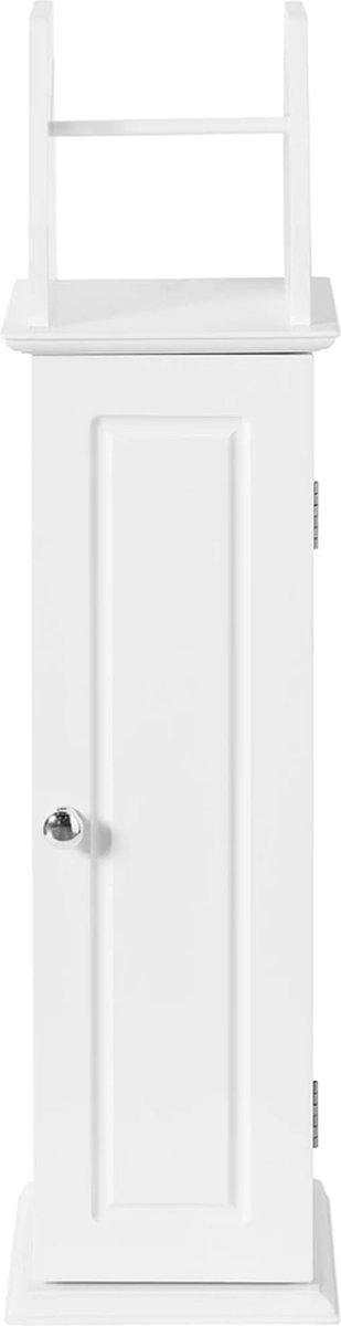 Mara Toiletrolhouder - Wc Rolhouder - Badkamerkast - Hout - Wit - 20 x 18 x 79 cm