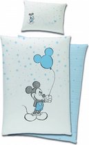 dekbedovertrek Mickey Mouse 90 x 120 cm katoen wit