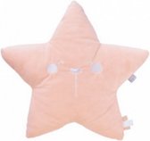 decoratiekussen Wild Star polyester 34 cm zalmroze