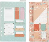 post-it en boekenlegger set mintgroen/oranje