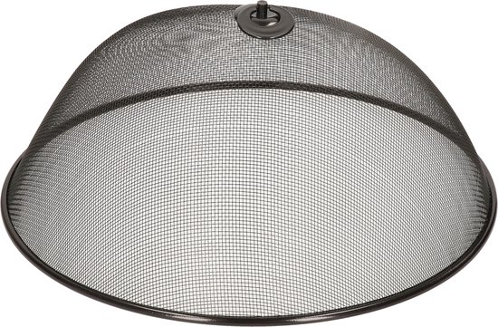 2x stuks metalen vliegenkap/voedselkap zwart rond 35 cm - Afdekkappen/vliegenkappen — afbeelding 2