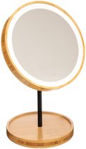 Five® Bamboe make-up spiegel met LED licht - Hout - Klaar voor gebruik, Decoratief