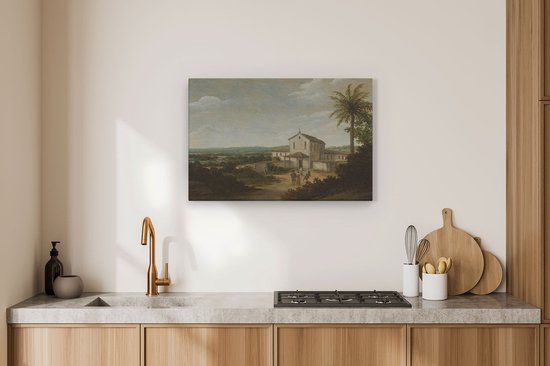 Artaza Peinture sur toile Bâtiment ecclésiastique au Brésil - Frans Jansz. Poteau - 90x60 - Art - Impression sur toile - Décoration murale