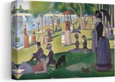 Artaza Canvas Schilderij Zondagmiddag op het La-Grande-Jatte-Eiland - Georges Seurat - 30x20 - Klein - Kunst - Canvas Print
