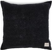 Riviera Maison Kussenhoes 50x50 - Linen Pillow Cover - Zwart