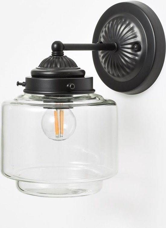 Art Deco Trade - Wandlamp Getrapte Cilinder Small Helder Moonlight