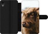 Étui pour iPhone XR Bookcase - Scottish Highlander - Animaux - Cornes - Avec compartiments - Étui portefeuille avec fermeture magnétique