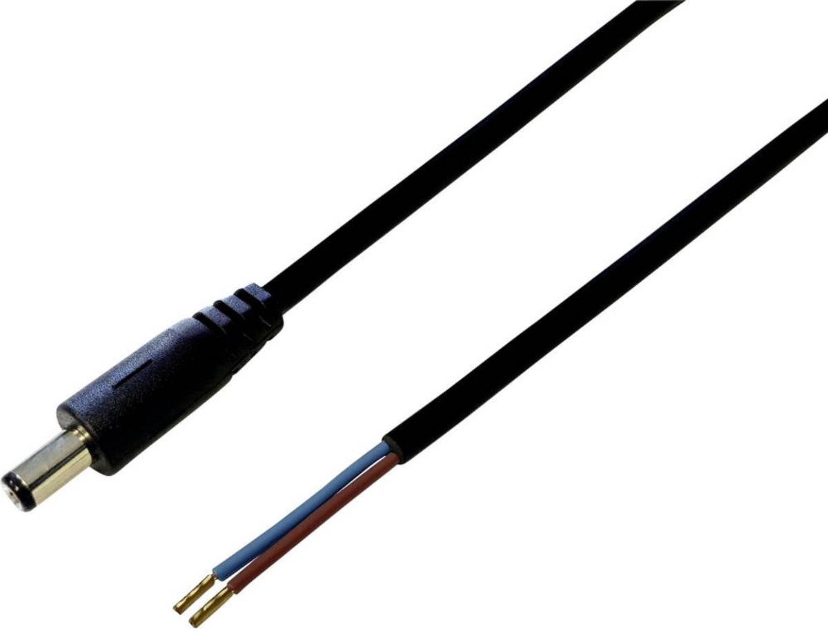 TRU COMPONENTS Laagspannings-aansluitkabel Laagspanningsstekker - Open kabeleinde 5.50 mm 2.10 mm 0.50 m 1 stuk(s)