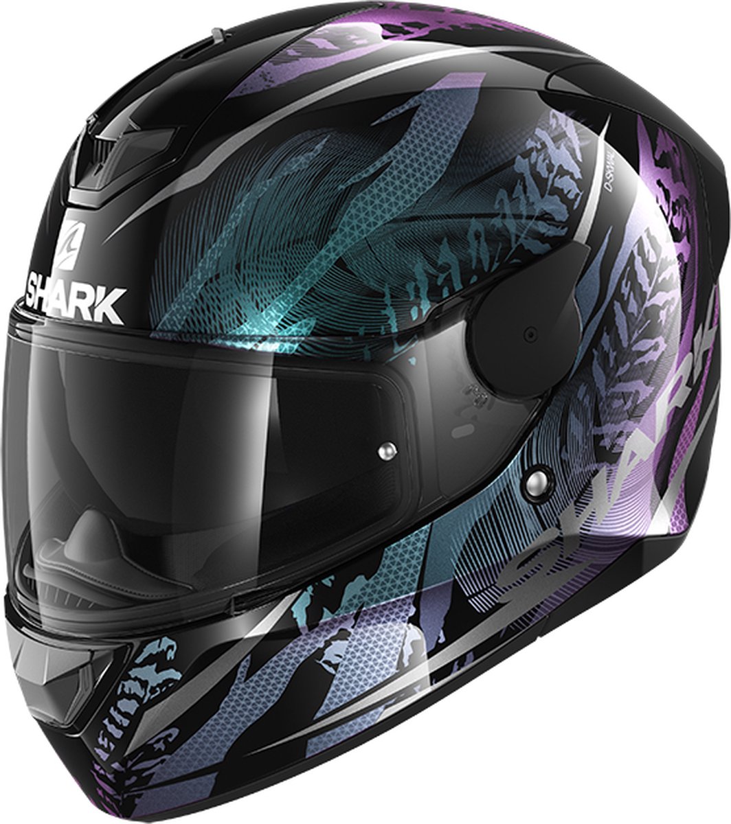 SHARK D-SKWAL 2 SHIGAN Motorhelm integraalhelm Zwart Violet Glitter - Maat XL